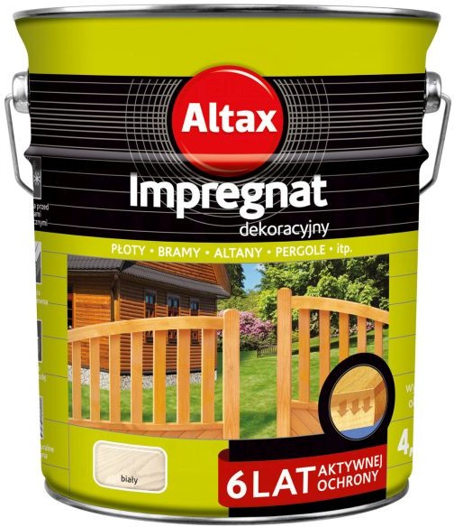 Фото - Лаки й лазурі Altax Impregnat dekoracyjny 4,5 l biały 