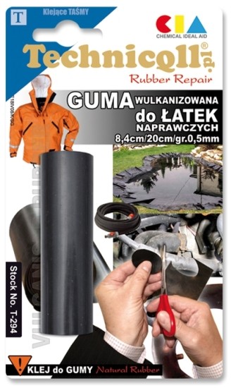 Guma wulkanizowana Techniqll do łatek naprawczych 8 4 x 20 cm gr. 0 5 mm