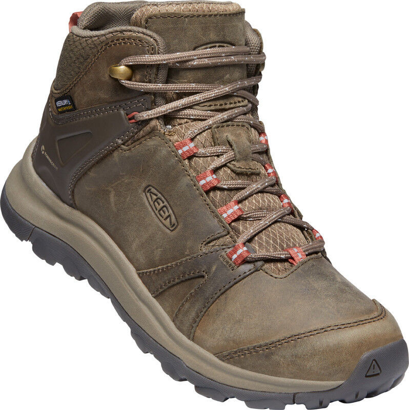 Keen Terradora II Leather Mid WP Buty Kobiety, brindle/redwood US 6,5 EU 37 2020 Trapery turystyczne 1023728-6,5