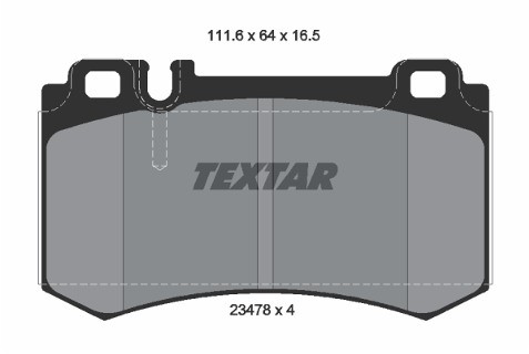TEXTAR Zestaw klocków hamulcowych, hamulce tarczowe 2347801