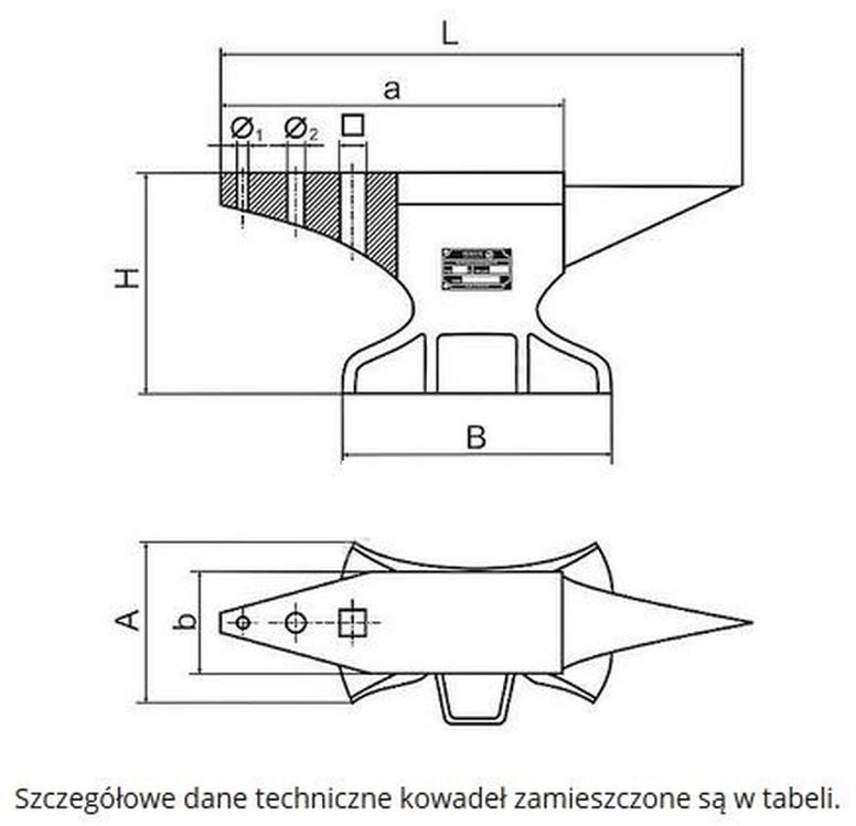 270 DOSTAWA GRATIS! 27064627 Kowadło dwurożne waga 30 kg) 64627-uniw