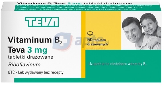 Teva Vitaminym B2 3mg 50 szt.