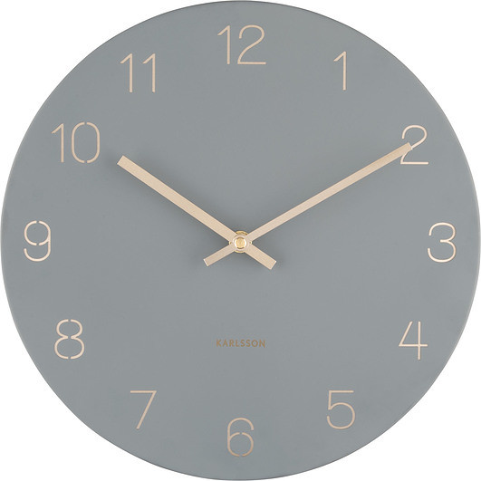 Karlsson 5788GY stylowy zegar ścienny, śr. 30 cm