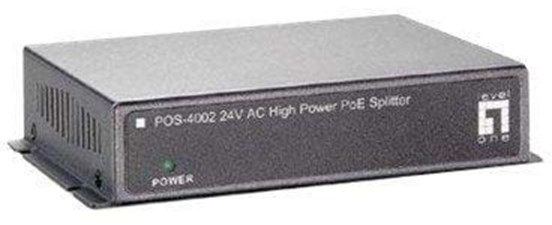 LevelOne 24V AC HIGH POWER POE SPLITTER POS-4002