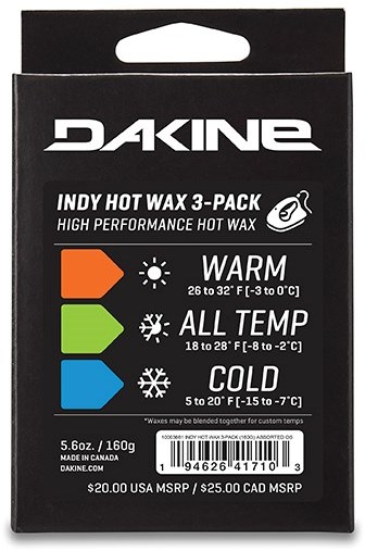 Dakine wosk Indy Hot Wax 3-Pack 160G) Assorted ASSORTED)