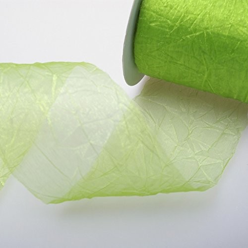 Deko AS GmbH Crash organza Zielony  80 MM szerokości  rolka 20 meter  68080 60-R 80 68080 60-R 80