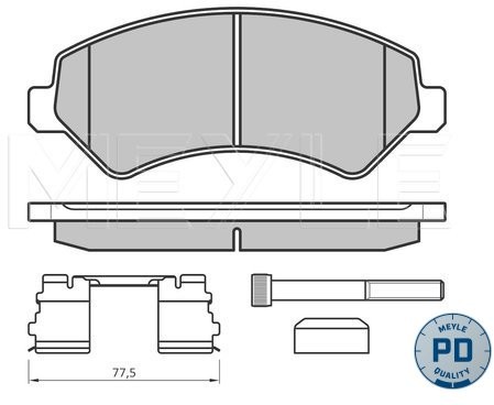 MEYLE Zestaw klocków hamulcowych, hamulce tarczowe 025 244 6619-1/PD 025 244 6619-1/PD