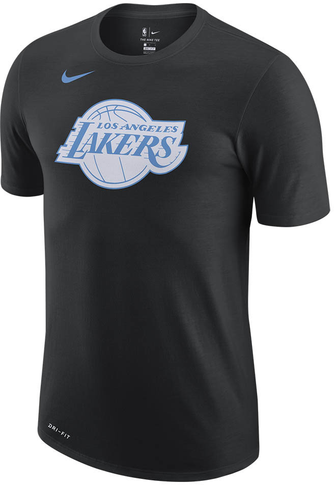 Nike T-shirt męski NBA Dri-FIT Los Angeles Lakers City Edition Logo - Czerń CT9444-010