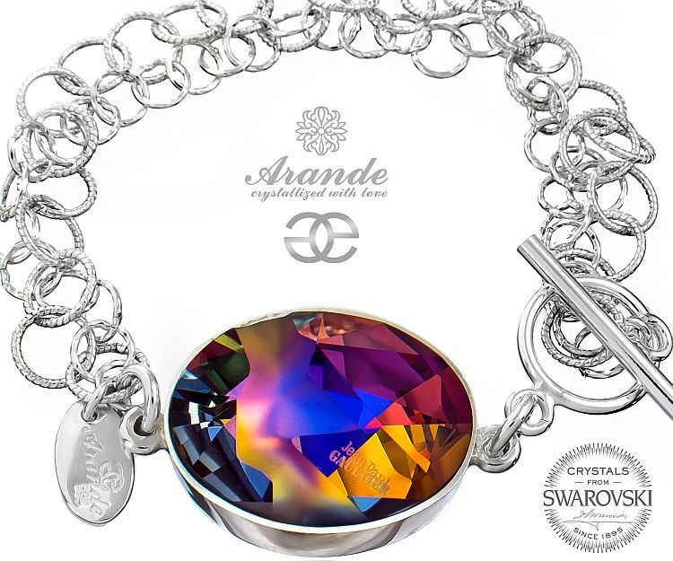Swarovski Arande ozdobna bransoletka VOLCANO JEAN PAUL GAULTIER SREBRO 700745