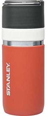 STANLEY go Series Vacuum Bottle, 18/8 stal nierdzewna, czerwony ceramivac-powłoka, zapięcie z pierścieniem do noszenia 667304