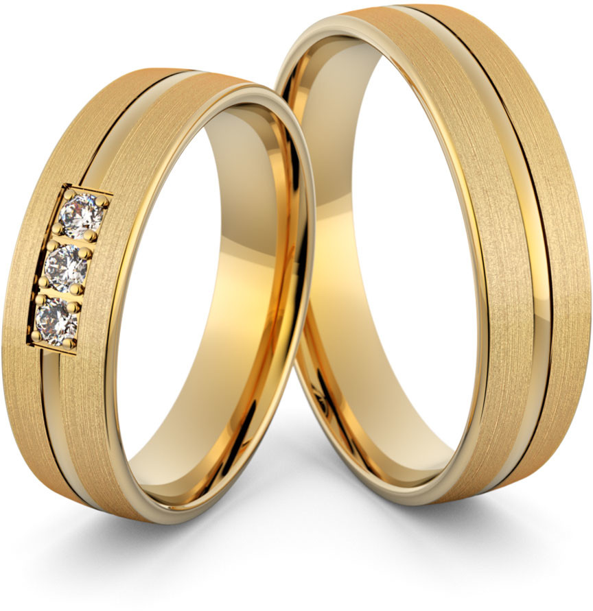 Eminence Obrączki ślubne z brylantami - Au-1000 Au-1000-3