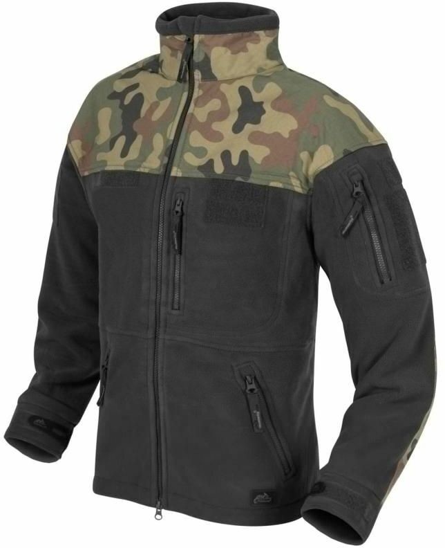 Helikon tex Bluza INFANTRY - Fleece - Czarna/PL Woodland - XS (BL-INF-HF-17-B02) HE.BL-INF-HF-17-B02