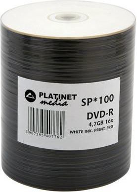 Platinet DVD-R 4.7GB 16x GLOSSY WHITE PRINT SP*100 [40930] PMDPG1