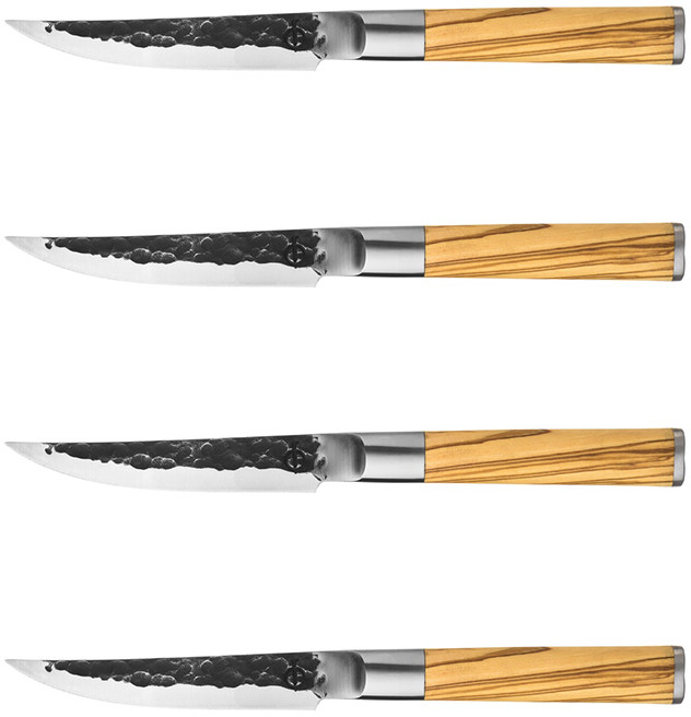 Forged Forged Zestaw noży do steków Oliwka kuta 4 szt.