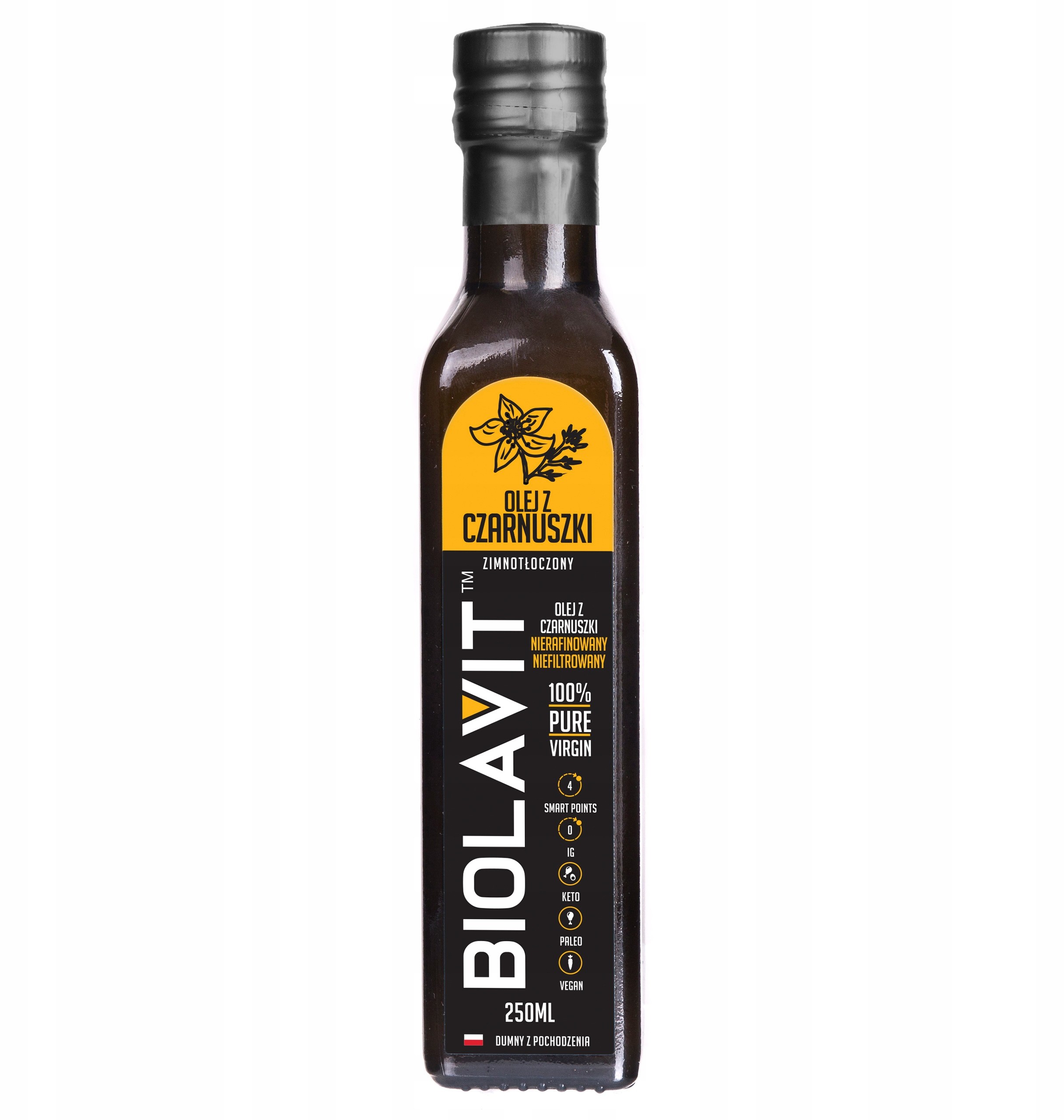 Olej Z Czarnuszki Naturalny Niefiltrowany Biolavit