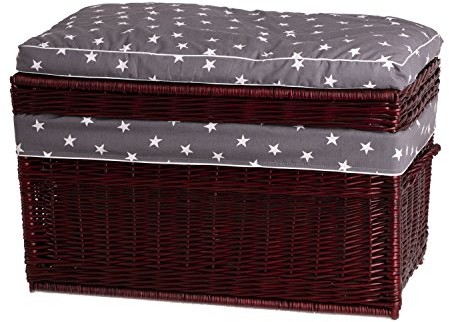 e-wicker24 Szafka na pranie, Kufer na pranie, kosz na pranie, pranie Puff z wikliny, zabawki koszyk z wikliny 558-70/C/O