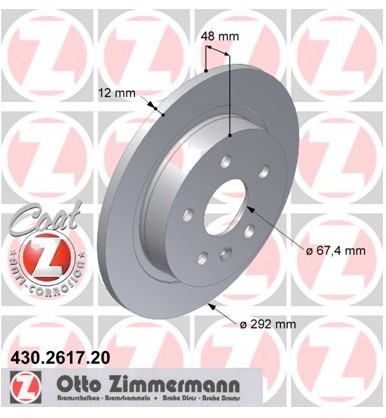 Zimmermann Tarcza hamulcowa 430.2617.20