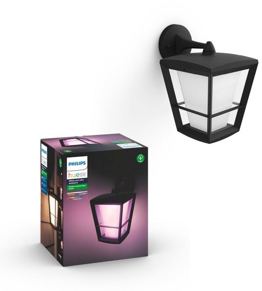 Philips HUE Signify Poland Sp z o.o Hue WACA kinkiet zewnętrzny LED Econic mały dolny 15W 1150lm 2000-6500 RGB czarny 1744030P7 915005732301