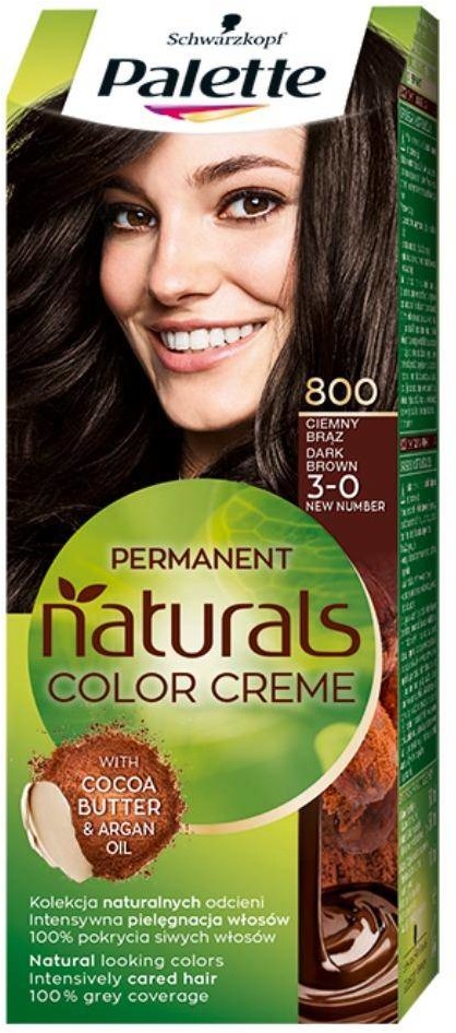 Schwarzkopf Permanent Naturals Color Creme farba do włosów trwale koloryzująca 800/ 3-0 Ciemny Brąz 107307-uniw