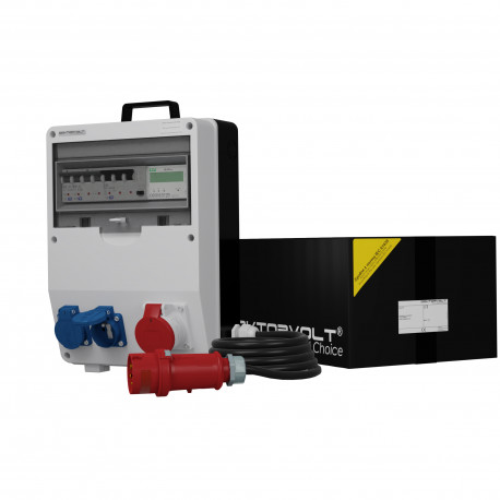 Doktorvolt 16A 2x230V TD-S/FI SKH Licznik MID Rozdzielnica budowlana Kabel 5x4mm2 Wtyczka 16A 2889 DV-2889-F