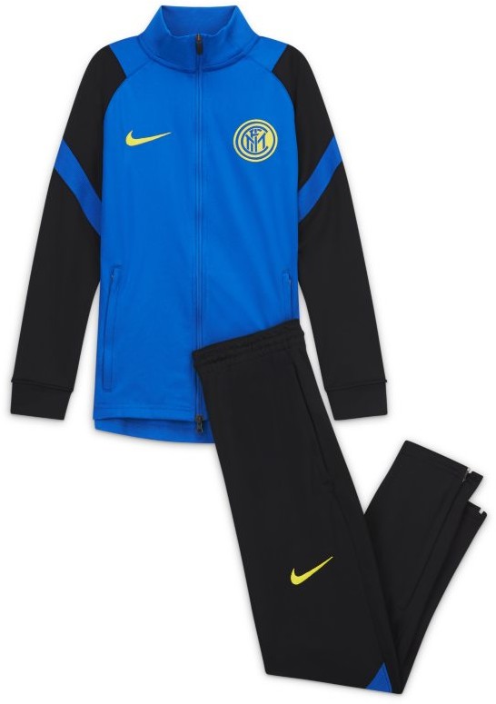 Nike Dzianinowy dres piłkarski dla dużych dzieci Inter Milan Strike - Niebieski