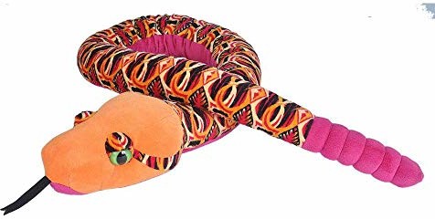 Wild Republic 22190 Pluszowy wąż, Snakesss, przytulanka, pluszowe zwierzątko, Tribal Orange, 137 cm 22190