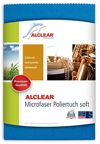 ALCLEAR Clear 950024 specjalna ściereczka do polerowania na perfekcyjne czyszczenie wrażliwych powierzchni, obiektywów, biżuteria itp. z mikrofazy 40 x 40 cm, niebieski. 950024