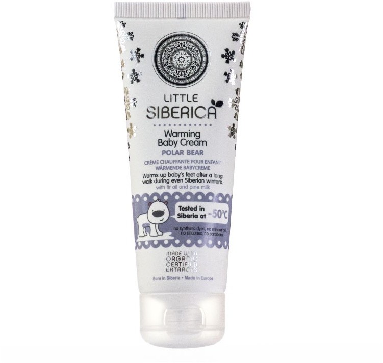 Natura Siberica Little Siberica Warming Baby Cream 75 ml Rozgrzewający krem do stóp dla dzieci Niedźwiadek Polarny Siberica LETNIA WYPRZEDAŻ DO 80%