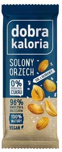 Dobra Kaloria Baton Solony orzech 20*35g (display) KUBARA