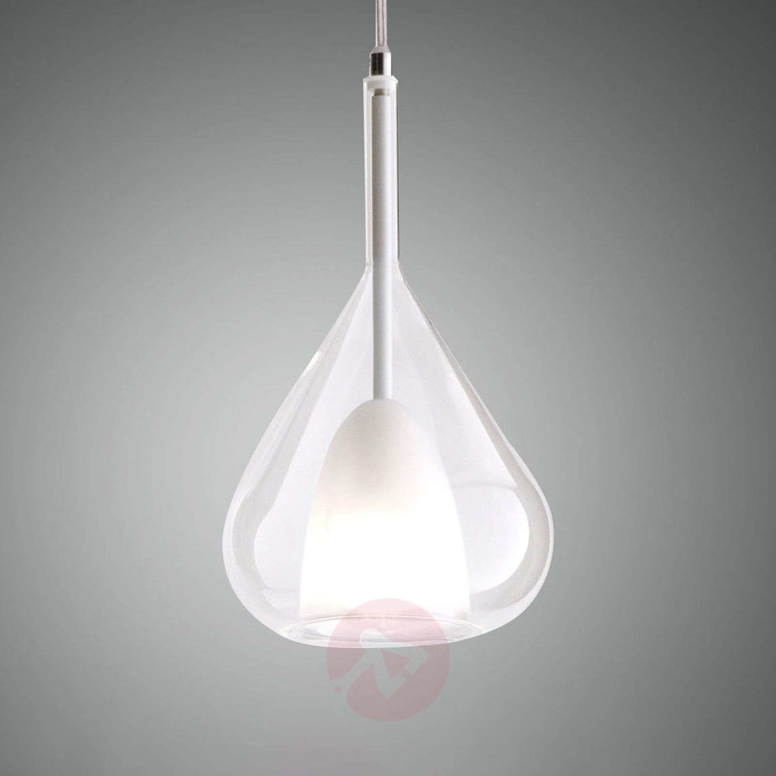 Fabas Luce Lampa wisząca Lila, szklany klosz, przeźroczysta