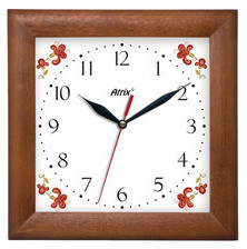 Atrix Zegar drewniany kwadrat #2