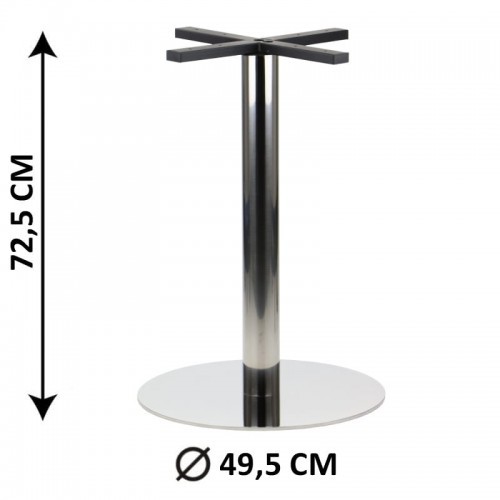Stema SH Podstawa stolika SH-3001-6/P, fi 49,5 cm, stal nierdzewna polerowana (stelaż stolika) SH-3001-6/P