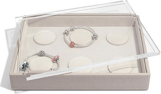 Stackers Pudełko na bransoletki charms z pokrywką classic Stackers taupe 74407
