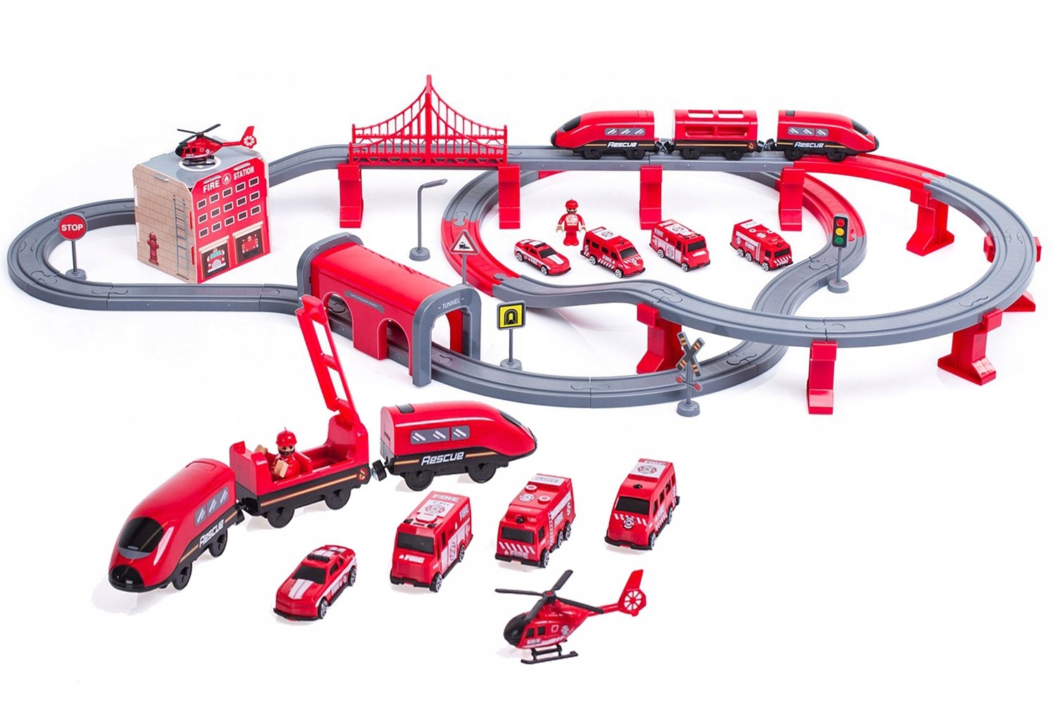 Kolejka Eletryczna Straż Helikopter Remiza