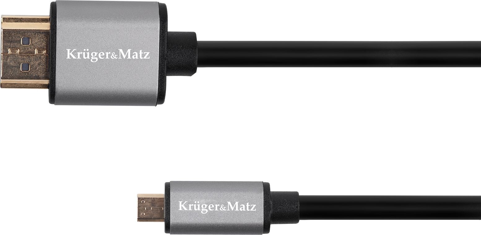 Kruger&Matz Kabel Kruger&Matz HDMI Micro HDMI 1.8m czarny KM1238 KM1238
