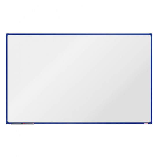 boardOK Biała magnetyczna tablica boardOK, 200 x 120 cm, niebieska rama VOK200120-1200