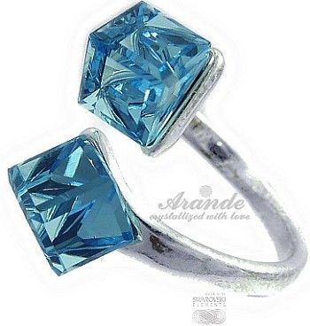 Swarovski Arande Promocja Pierścionek Otwarty Aqua Srebro 3418184502