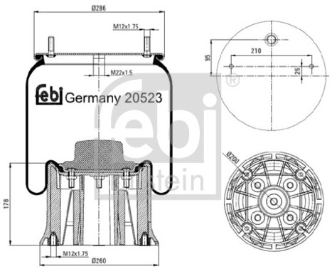FEBI Mieszek, klimatyzacja FEBI 20523