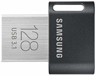 Samsung MUF-128AB/EU Fit Plus USB Flash Drive pamięć 128 GB (USB 3.1, wstecznie kompatybilna z USB 3.0 i 2.0, do 300 MB/S) MUF-128AB/EU