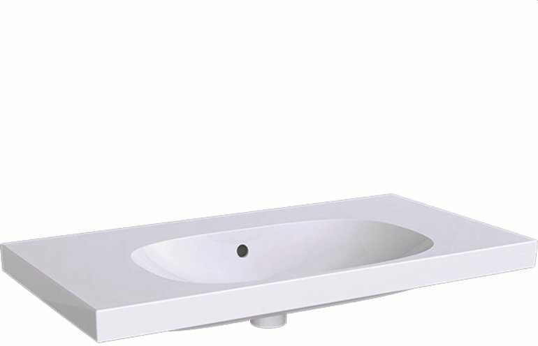 Geberit Ceramika Acanto Umywalka wisząca lub meblowa z półką 90x48,2 cm biała 500.624.01.2
