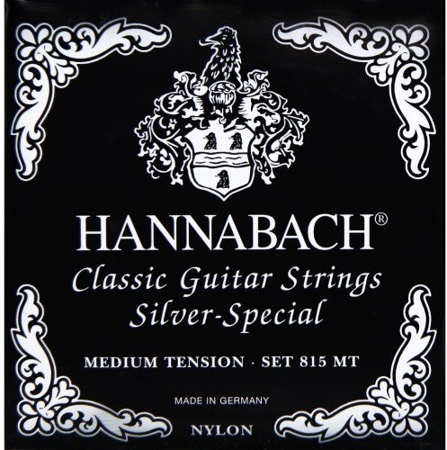Hannabach Klassik Gita rrensaiten Serie 815 Medium Tension Silver Special  3ER Bass