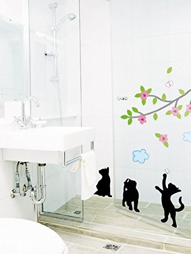 Ambiance-Live , tatuaż na ścianę, czarne kaetze oraz drzewa AMB-58183_Multicolor