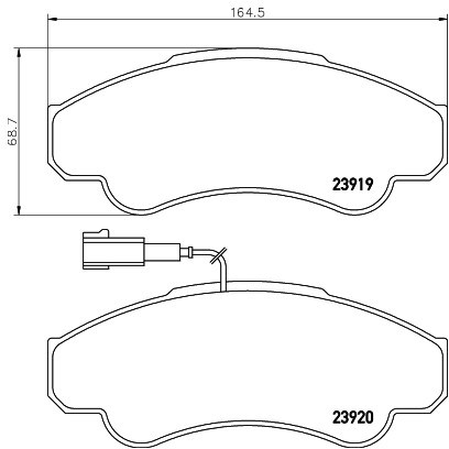 Mintex Zestaw klocków hamulcowych, hamulce tarczowe MDB2329