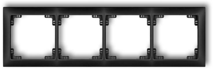 Karlik Deco Soft czarny mat ramka 4-krotna 12DRSO-4 12DRSO-4