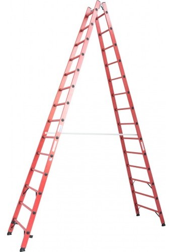 Krause Drabina dwustronna z tworzywa sztucznego 2x14 szczebli 819765