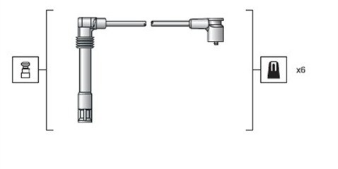 MAGNETI MARELLI Przewody zapłonowe - zestaw 941318111162