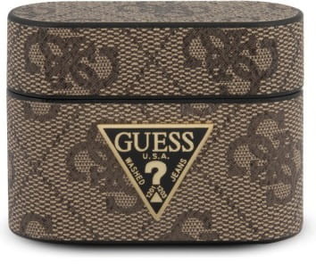 Apple Guess Etui Guess 4G Collection Case, Airpods Pro, brązowe 3700740479049