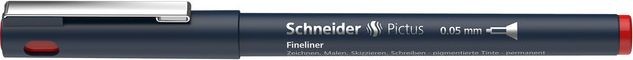 Schneider fineliner permanentny Pictus 0,5 mm stal nierdzewna czerwona twm_972737