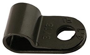 Connect 30352 P przelotka z obejmą, czarna, nylonowa, 9,0 mm, opakowanie 100 szt. LAS30352