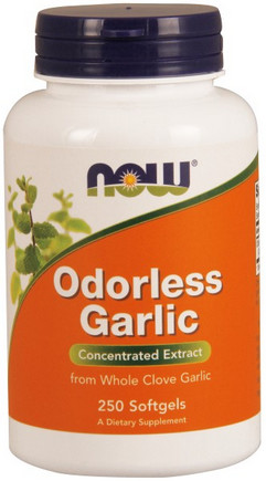 Now Foods Foods, USA Foods Garlic Odorless Czosnek bezzapachowy 250 kaps.